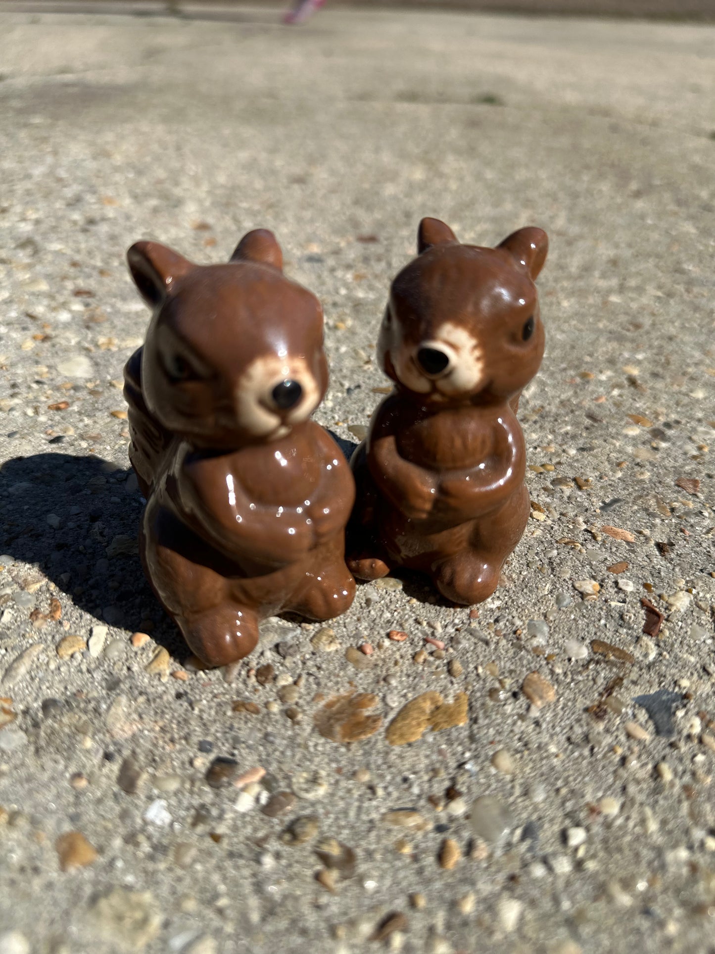 Vintage Squirrel salt & pepper shakers
