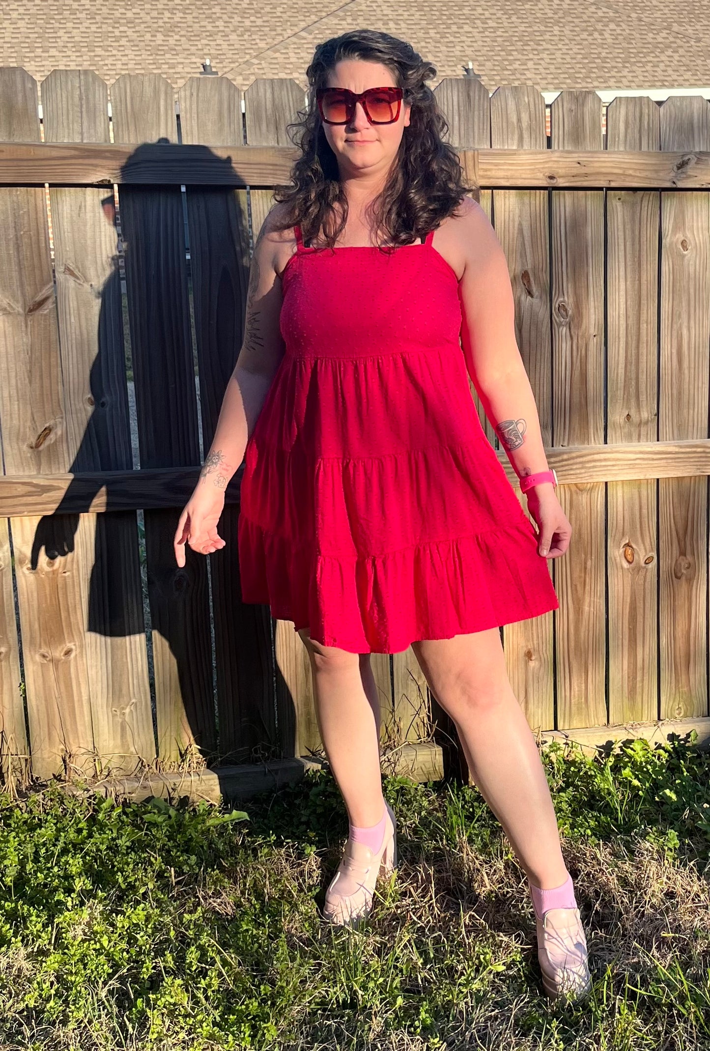 Red Spaghetti Strap Dress